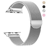 Tirnga Compatible with Apple Watch Band 42mm, iWatch Bands 42mm Milanese Loop Series 3 2 1 Silver