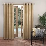 Sun Zero Antigua Indoor Outdoor UPF 50+ Curtain Panel, 52" x 84", Yellow