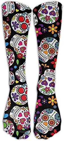 DaSOC Sugar Skull Unisex Novelty Long Socks Athletic Tube Stockings Size 6-10