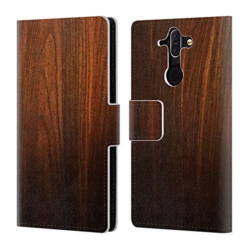 Official Nicklas Gustafsson Wood Textures Leather Book Wallet Case Cover for Nokia 8 Sirocco