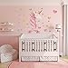HUABEI Wall Decals Unicorn Golden Heart Bow Star Wall Sticker for Girls Vinyl Peel and Stick Fairy Removable Baby Kids Room Nursery Party Decoration