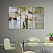 ARTLAND Modern Abstract Oil Painting on Canvas Color Dream 3-Piece Gallery-Wrapped Framed Wall Art Ready to Hang Living Room 16x36-inch