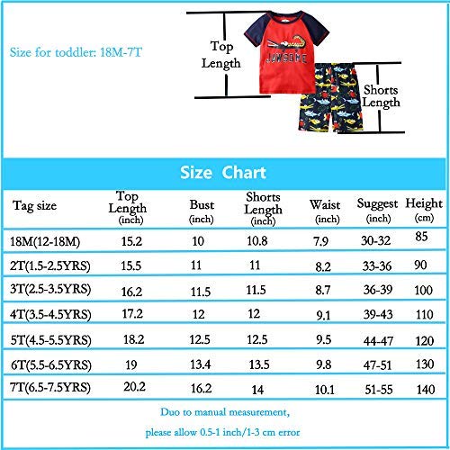 Toddler Boys Cotton Clothing Sets Short Sleeve Tee and Shorts Octopus Size 2 - Thumbnail 7