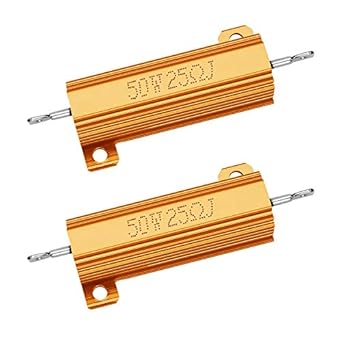 Titoeki Resistor 50w 25 Ohm Aluminum Case Wirewound Screw Tap Chassis Mounted Load Resistors Adapters Compatible With Nest Hello Doorbell Ring Doorbell 2 Pack Amazon Com Industrial Scientific