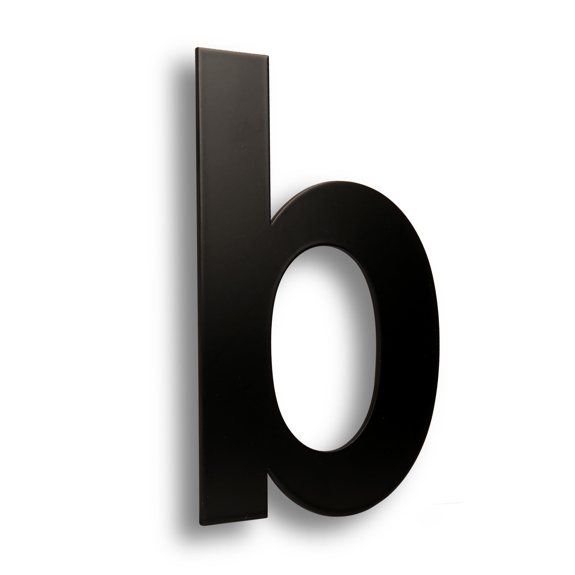 HASWARE 304 Stainless Steel Modern House Number 6 Inch/15cm Stylish Door Alphabet Plaque for Street Home Decor (b, 6 Inch Black)