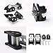 RT-TCZ for Wrangler Hood Latches, Aluminum Hood Locking Catch Kit for Jeep Wrangler JK JKU 2007-2017 JL JLU 2018 up Gladiator JT 2020 up Silver Black Exterior Accessories 2pcs