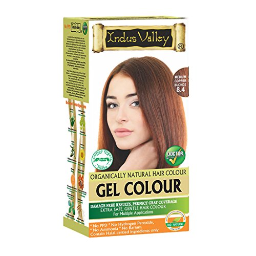 Indus Valley Permanent Gel Medium Copper Blonde 8.4 Hair Color