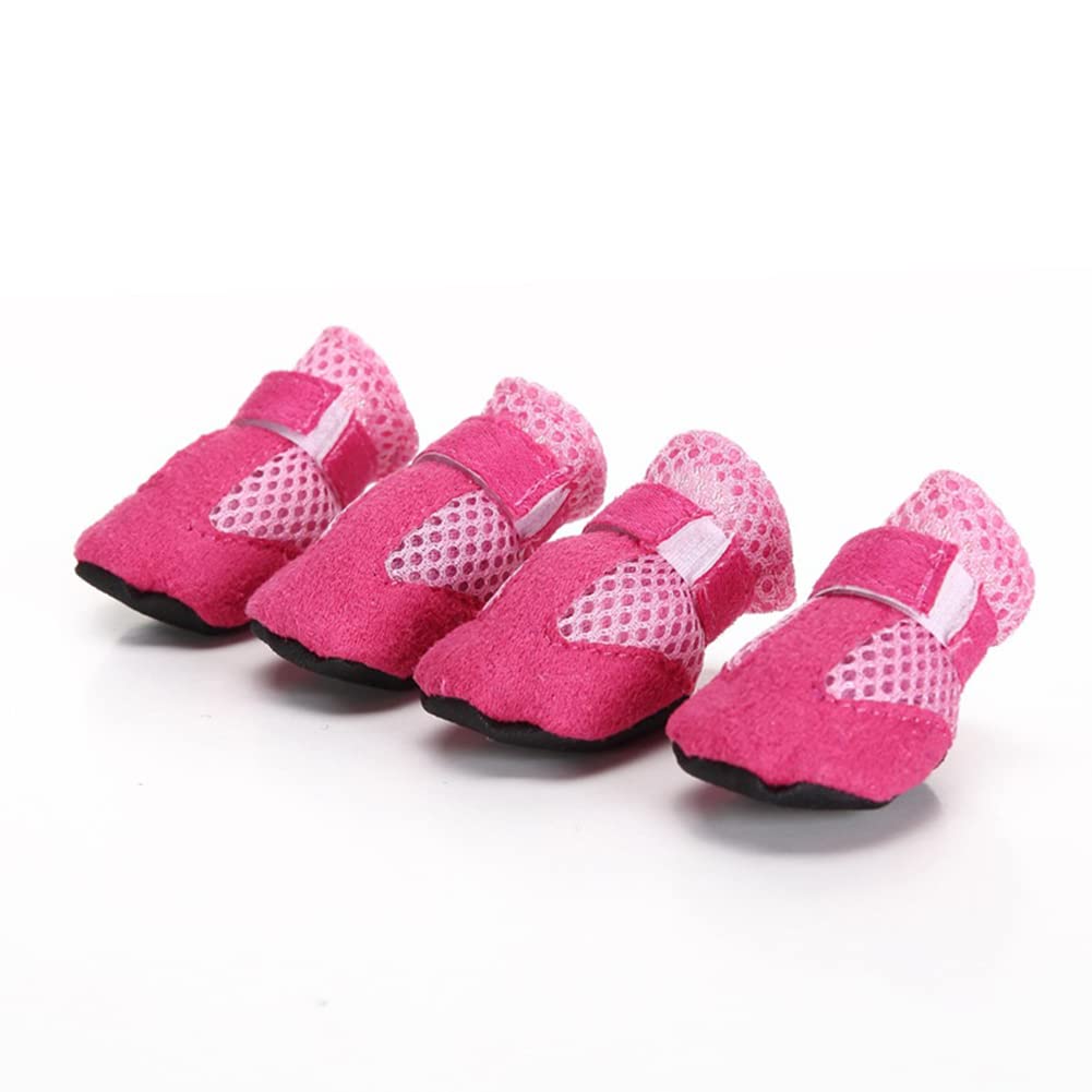 SMDARROY Dog Shoes Mesh Breathable Soft Sole Shoes for Dogs, Bichon Teddy Pet Shoes Dog Boots (Pack of 8)