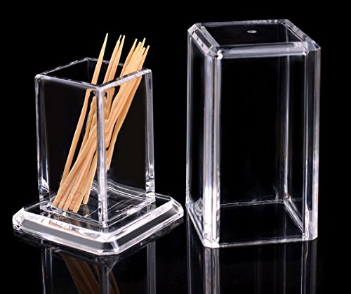 Giftale Acrylic Toothpick Holder Dispenser Break-Resistant, Polycarbonate Plastic Glassware Collection #8122 - Thumbnail 3