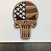 SpaceAuto 3D Embroidered Head Shape American Flag Skull Military Army Tactical Morale Badge Patch 2.56