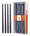 Hyoola 12 Pack Tall Taper Candles - 12 Inch Dark Grey Dripless, Unscented Dinner Candle - Paraffin Wax with Cotton Wicks - 10 Hour Burn Time