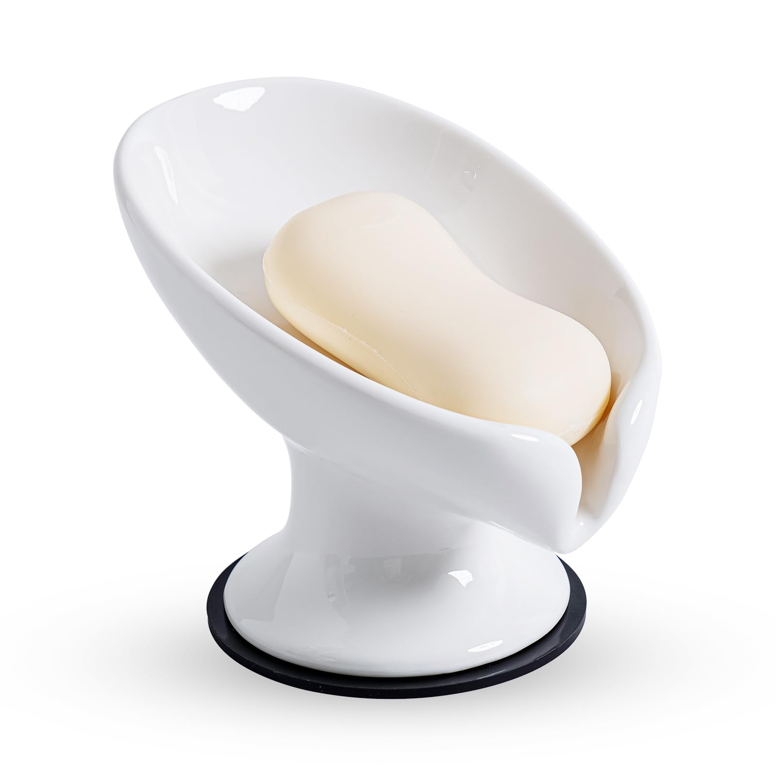thumbnail image 2 of Ceramic Soap Dish With Double Layer Drain - Bathroom & Shower Soap Holder Tray To Keep Soap Dry 2 of 10