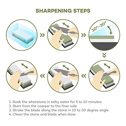 6 Whetstone+Sharpener+Sharpening+Silicone+Included