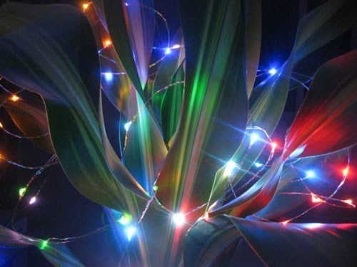Eastchina® | 10m 33Ft Individual Silver Wire LED Lights, With 100 Super Bright Micro Leds Starry Lights, Sliver Coating Copper Wire Fairy String Flexible LED Lights for Xmas Party Lighting, Festival Holiday Party lighting,Valentine's Day,Christmas Party, Decoration, Wedding, Birthday, Festival, Kid's LED Gift, New Year lights, with 12v Power Adapter