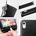 Vofolen Case for iPhone XR Case Wallet Leather PU Flip Cover Folio Detachable Magnetic Slim Shell Dual Layer Heavy Duty Protective Bumper Armor + Wristband Card Holder for iPhone XR X-R 10R (Black)