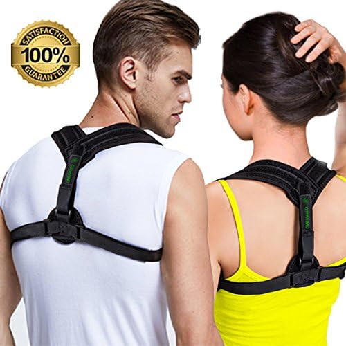 Back Brace Posture Corrector | Best Fully Adjustable Support Brace | Improves Posture and Provides Lumbar Support | For Lower and Upper Back Pain | Men and Women Adjustable"27-48 by UNLIMITED POSTURE