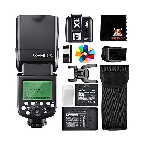 GODOX V860II-S HSS 1/8000S GN60 TTL Ving Kamera Blitz Speedlite mit X1T-S Trigger Auslöser für Sony DLSR A7 A7R A7S A7II…