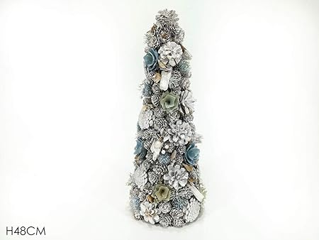 Generaltrade Albero Innevato Con Pigne A Cono Shabby Chic