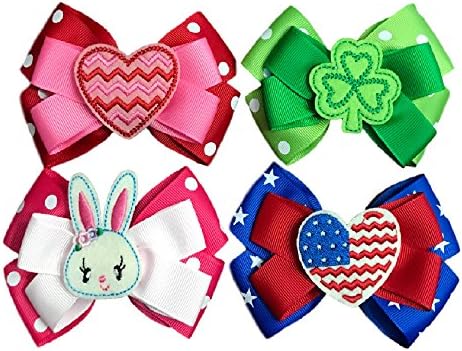 Hair Bows For Girls 4 Seasonal Hair Bows Clips To Hair