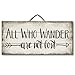 American Woodcrafters All Who Wander Are Not Lost Reclaimed Wood Pallet Sign - Made in USA!
