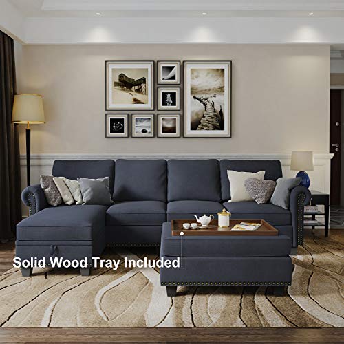 Nolany Convertible Sectional Sofa L Shape Couch with Storage Reversible