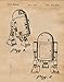 Original Star Wars R2D2 Patent Art Poster Print - Set of 1 (One 11x14) Unframed - Great Wall Art Decor Gift for Home, Office, Garage, Man Cave, Studio, Student, Teacher