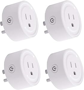 [4PC] HIBRO WiFi Smart Plug Work with Alexa and Google Home & IFTTT,No Hub Required,Smart Outlet Mini Socket Alexa and Google Assistant Supports 2.4GHz WiFi Network (4, WiFi Smart Plug)