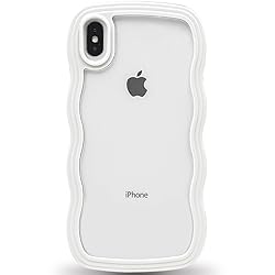 Anuck for iPhone Xs Max Case Wavy Edge Clear Back