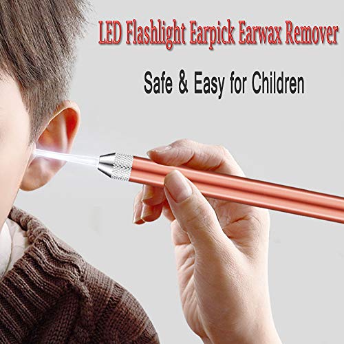 Sealive 3 Piece Ear Wax Removal Tool Kit, Led Flashlight Ear Cleaner Tools with Storage Box, Earwax Remover Earpick Nose Cleanning Tweezers Set with Light for Baby Kids Adults