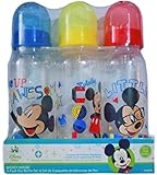 Disney Baby Mickey & Minnie Mouse 3-pack 9oz Bottle Set 0+ Months Medium Flow (Mickey)