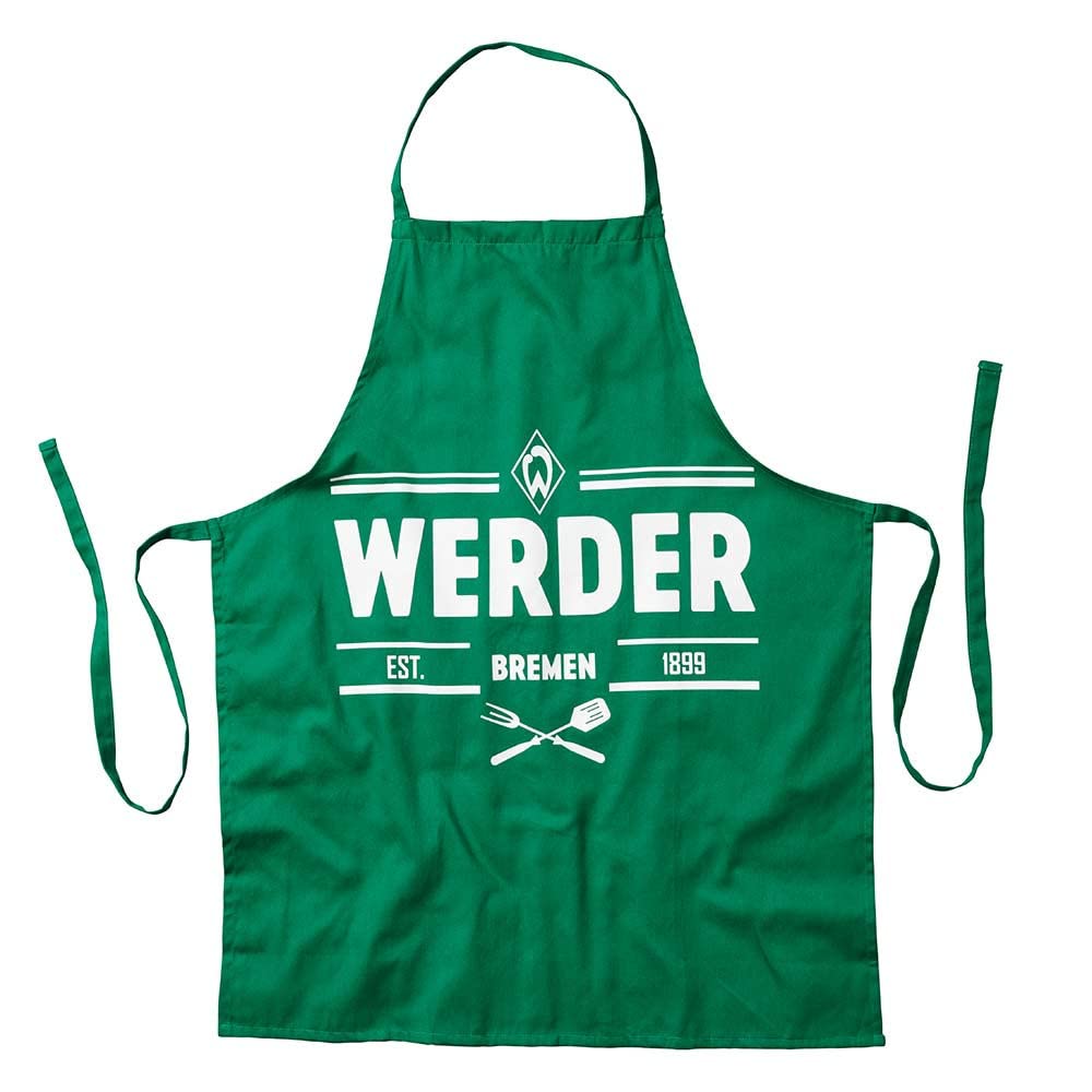 Werder Bremen SV cooking apron, barbecue apron, logo and lettering