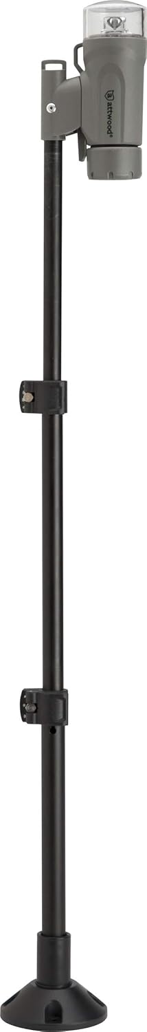 attwood 14192-7 Water-Resistant Deck Mount LED Navigation Light Kit, Marine Gray Finish