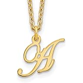 Sterling Silver Gold-plated Letter Initial Necklace