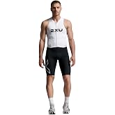 2XU Men's Light Speed React Trisuit (US, Alpha, X-Large, Regular, Regular, Standard, Black/White)