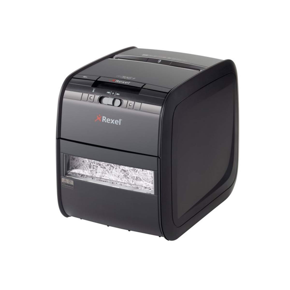 Rexel Auto+ 90X Auto Feed 60 Sheet Cross Cut Shredder for Home or Home Office (Occasional use), 20 Litre Bin, Includes Shredder Oil Sheet, Black, 2103080A
