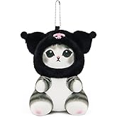 CNAANA Limited Edition Shark Cat Plush Keychain – Mini Bag Charm for Backpack & Purse, for Shark Cat Fans