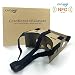 JoyGeek Google Cardboard VR Headset 3D Glasses Virtual Reality Glasses for 3.5-6"Inch Cellphones iOS Apple iPhone and Android Smartphones with Headband,NFC and Magnet(Yellow)