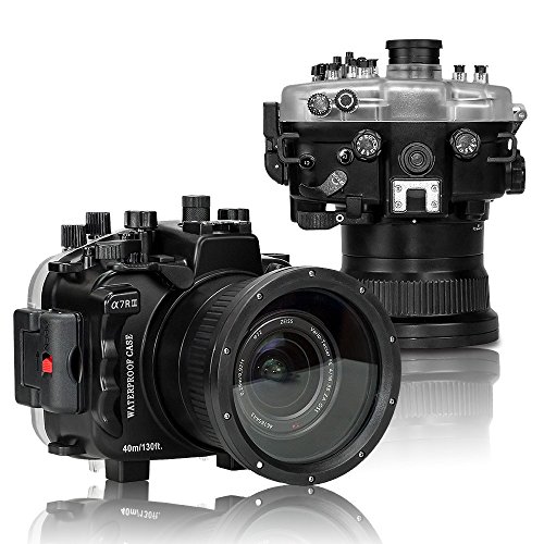 Seafrogs Underwater Camera Housing Case w/ 8" Dome Port Kit, 40M/130FT Waterproof Housing for Sony A7 III A7R III with 16-35mm F2.8 GM / 24-70mm f/4 OSS Lens