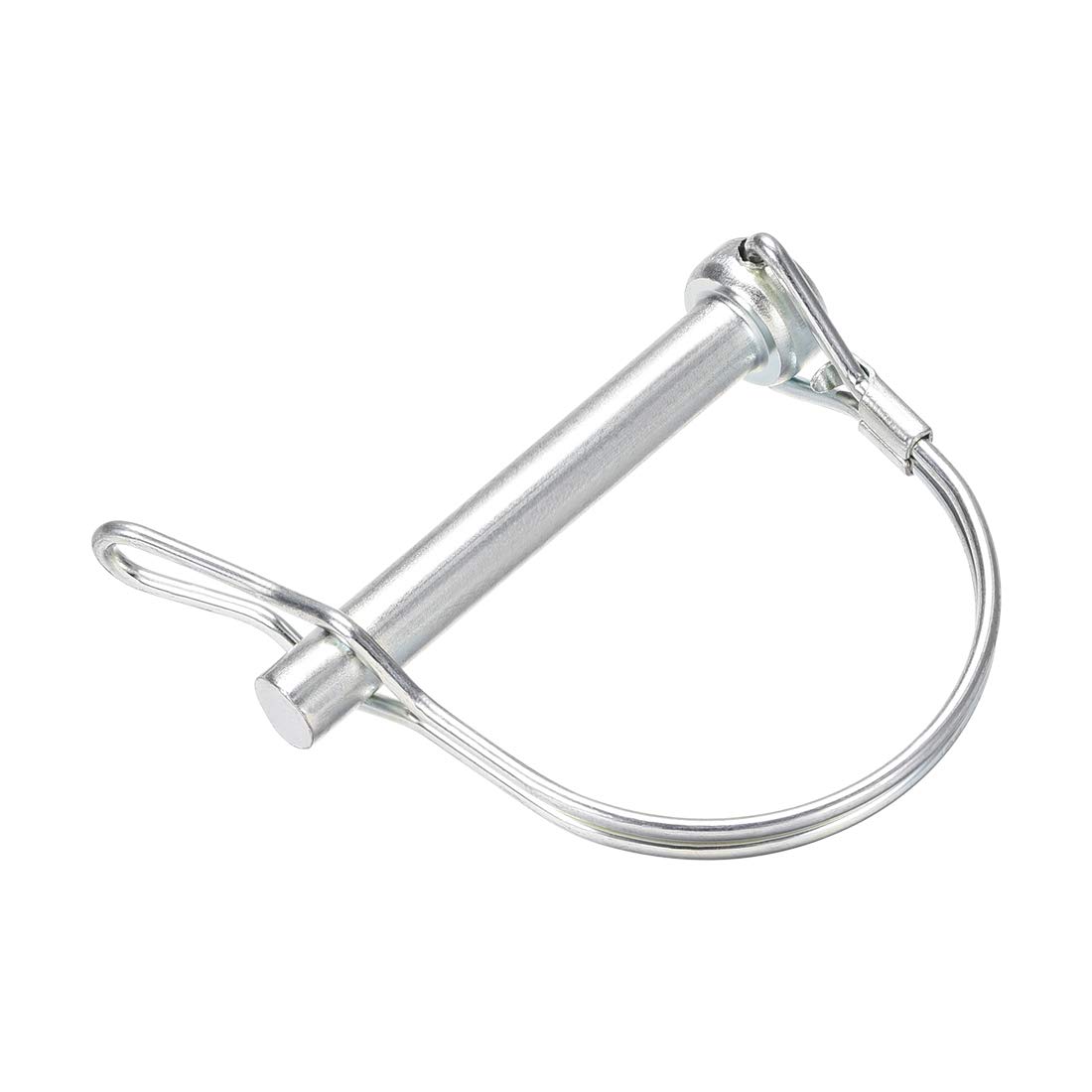 sourcing map Shaft Locking Pin w Ear - 8mm x 60mm Coupler Pin for Farm Trailers Wagons Lawn Garden in Arch Round