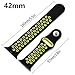 Apple Watch Band 42MM, JINGCI Sport Silicone Wristband Replacement Strap with Adjustable Buckle and Quick Release for Apple Watch Nike+ Series 3/2/1/Edition,2 Pack(42MM-black/gray+black/yellow)
