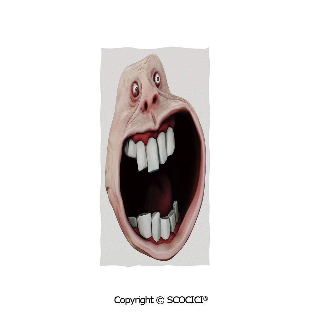 Scocici Microfiber Dishcloth Tea Towel Scary Monster Meme With Surprised Expression Cartoon Comics Graphic 15x30 In 3d Printing Not Fade Amazon In Home Kitchen