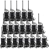Retevis RT7 Walkie Talkies Long Range 2 Way Radio VOX FM Flashlight 16CH Two-Way Radios with Earpiece Headsets(20 Pack)