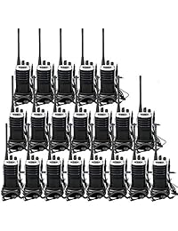 Retevis rt7 Walkie Talkies UHF 400 470 MHz 3 W 16 CH Two Way Radio con Earpiece (20 unidades) y cable de programación