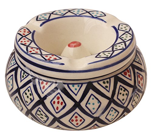 AB Handicrafts - Ceramic Cigarette Ashtray for Men and Women, Outdoors and Indoors Ash Tray - Desktop Smoking Ash Tray for Home office Decoration (AB-AST-012) AB Handicrafts - Ceramic Cigarette Ashtray for Men and Women, Outdoors and Indoors Ash Tray - Desktop Smoking Ash Tray for Home office Decoration (AB-AST-012)