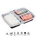 Food Storage Container 15-PACK Meal Prep Container Leak proof Lunch Containers Meal Prep Container Bento Box Container Airtight Lid Dishwasher Microwave SAFE Plastic Food Container 3 Compartments 35oz