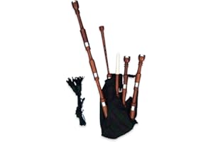 McWilliams BAGPIPES, PROFESSIONAL SCOTTISH HIGHLAND BAGPIPE FOR BEGINNERS ADULT WITH BAG (Brown P, Black Watch)