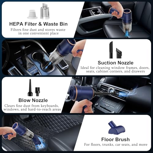 KMM Handheld Car Vacuum Cleaner, Hand Held Vacuum Cleaner and Air Duster photo 12