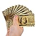 LotFancy 24K Gold Foil Playing Cards, 2 Decks of Cards with Boxes, Waterproof Plastic, Bridge Size Standard Index, for Cards Games, Magic Props