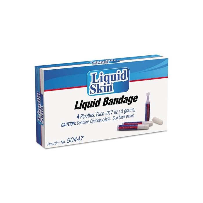 PhysiciansCare 90447 Liquid Bandage, 0.017 oz Pipette, 4/Box