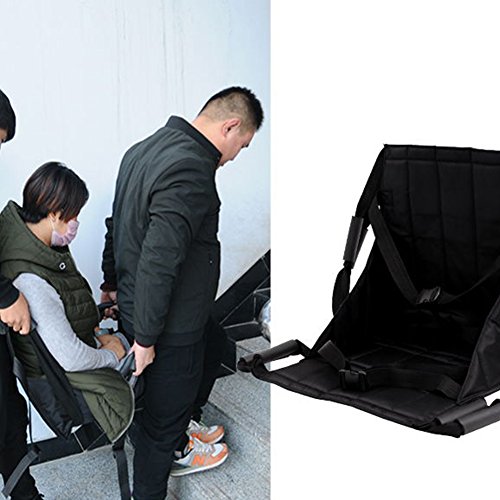 Ozzptuu Oxford Fabric Patient Lift Stair Slide Board Transfer Emergency Evacuation Chair Nursing Shift Transfer Belt with Handles Disability Care Supplies for Seniors